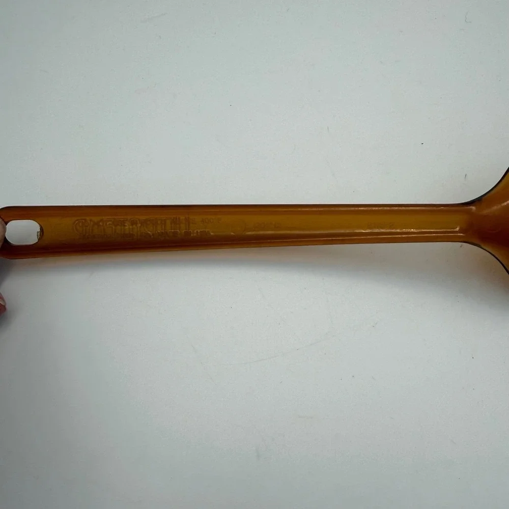 Ekco Ultra-Temp Amber Slotted Spoon Vintage Brown Plastic Kitchen Utensil 2115-2